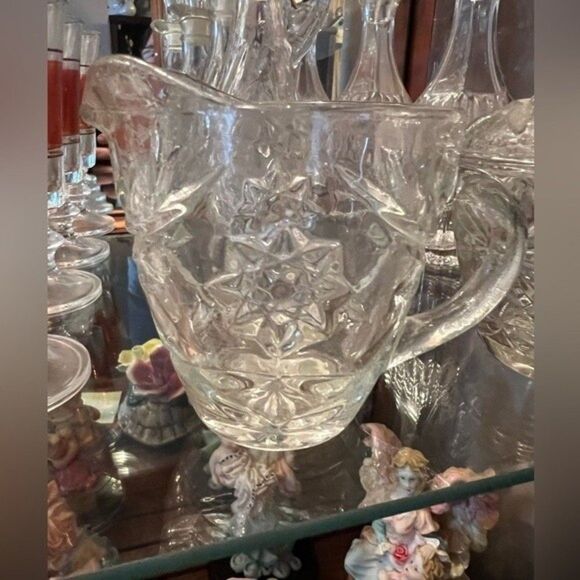 ๐ Vintage Anchor Hocking Creamer & Lidded Sugar Bowl โ Pressed Glass Set. ๐ธ - Picture 2 of 3